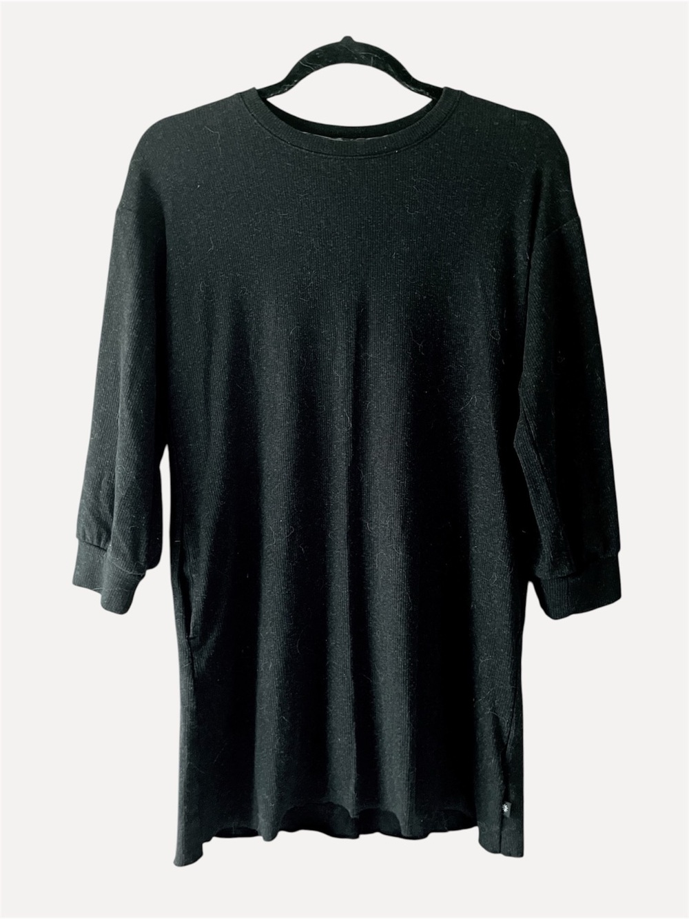 Athleta Girl Black Long Sleeve Sweater Dress with Pockets